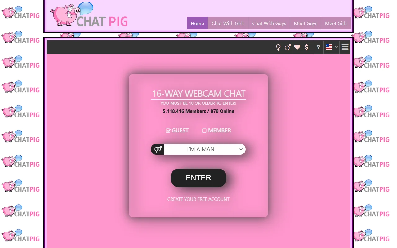 Screenshot of Chatpig